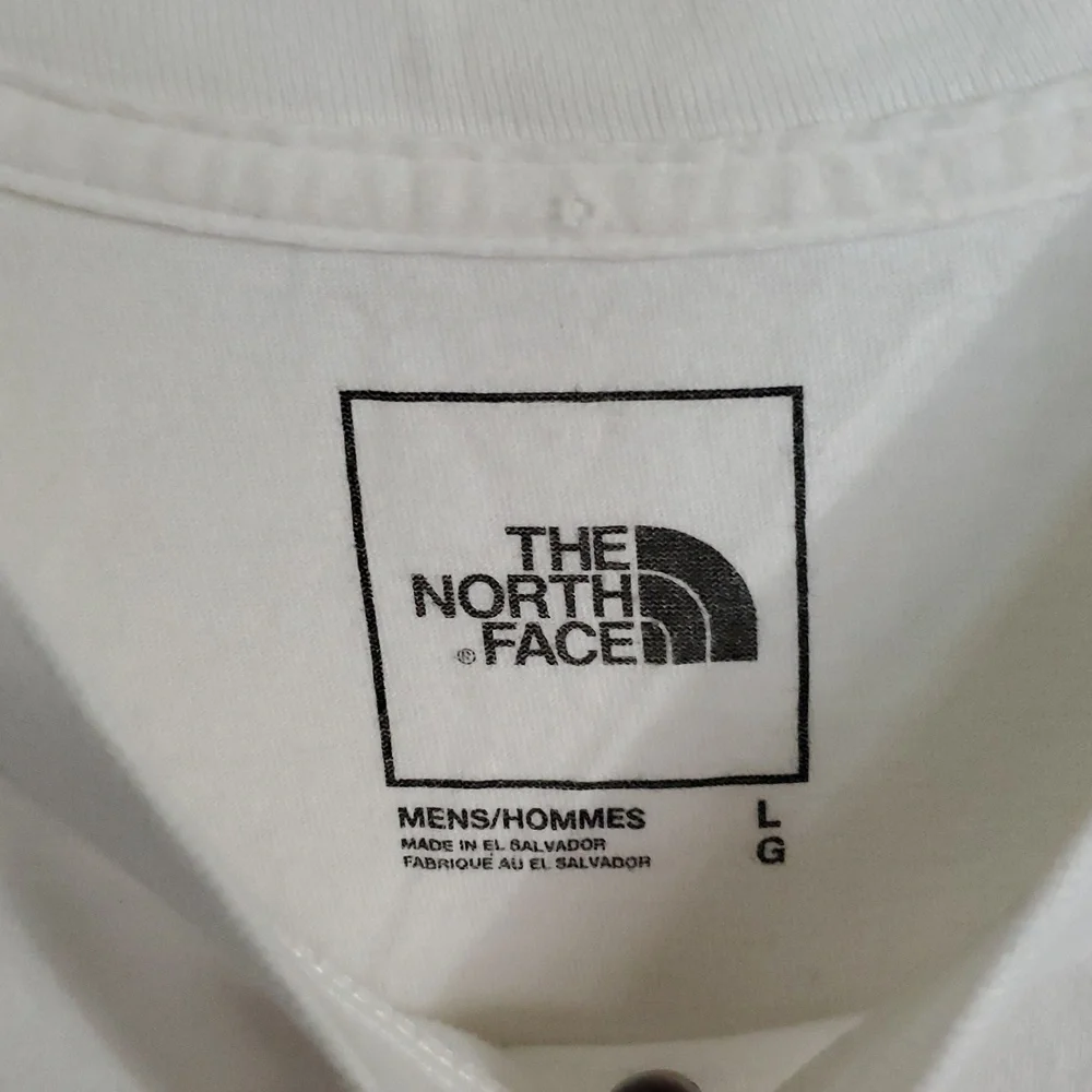 The North Face Men's Sz L White/Gray Tee